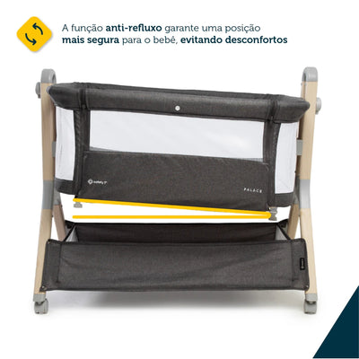Berço Co-bed Palace Safety 1st Grey - Conforto com função anti-refluxo
